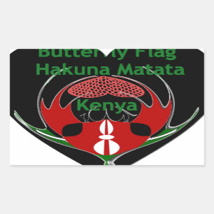 Kenya Rectangular Sticker