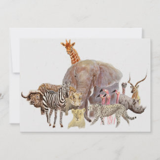 Kenya Safari Animals Notecard