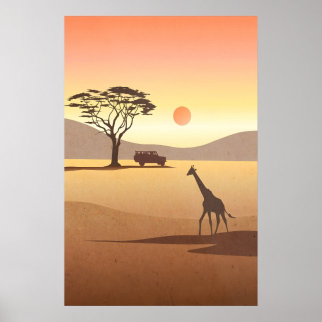 Kenya Safari Nursery Poster (Front)