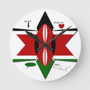 Kenya Safari Round Clock