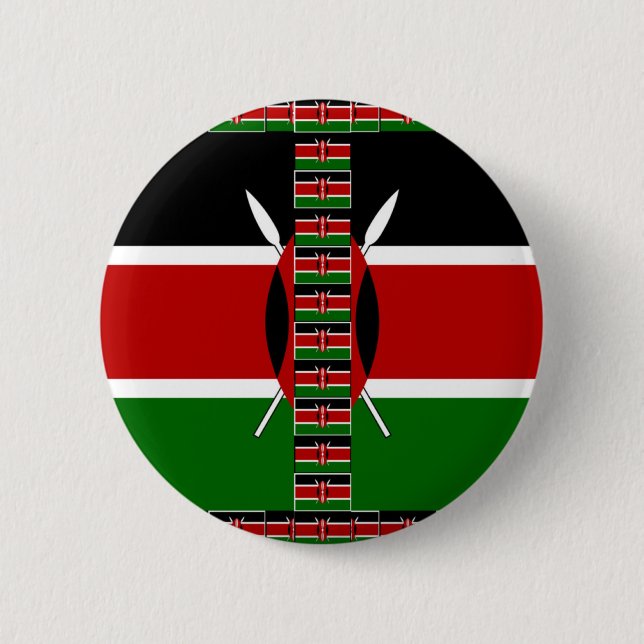 Kenya Seamless Flags border frames 6 Cm Round Badge (Front)