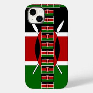 Kenya Seamless Flags Border Frames Art Print Case-Mate iPhone 14 Plus Case