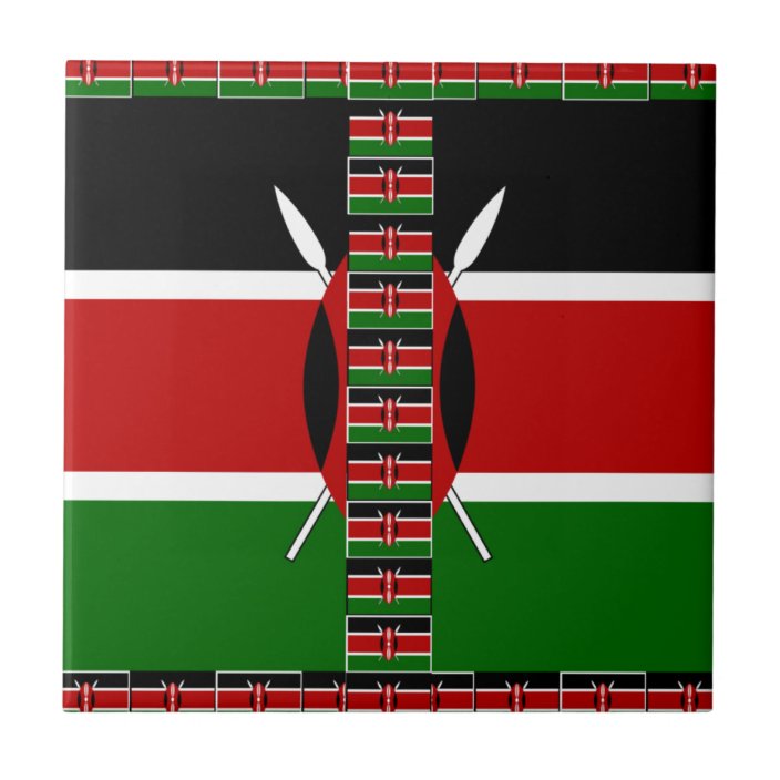 Kenya Seamless Flags border frames Tile Zazzle.co.uk