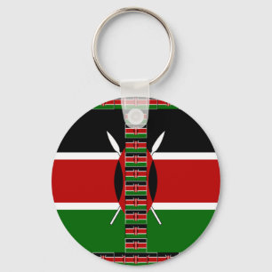 Kenya Seamless Miniature Flags Border Frames Art  Key Ring