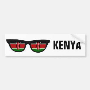Kenya Shades custom text & colour bumpersticker Bumper Sticker