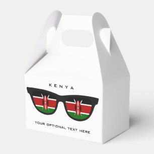 Kenya Shades custom text & colour favour box