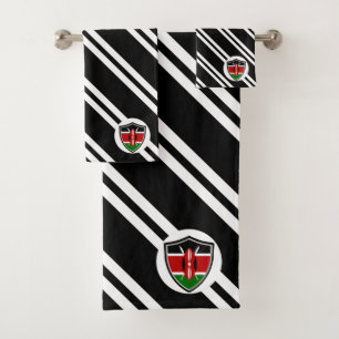 Kenya shield flag bath towel set