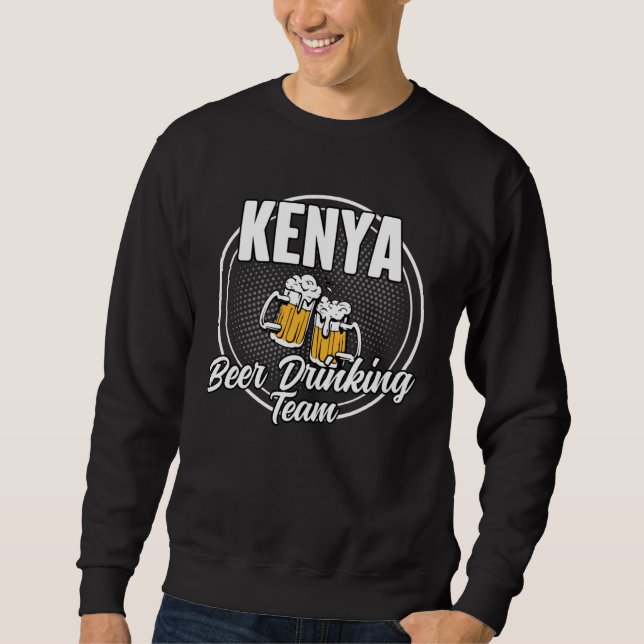 Kenya Squad Ale  Kenyan Beer Drinking Team Sweatshirt (Front)