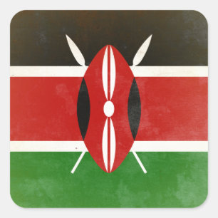 Kenya Square Sticker