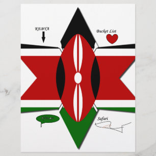 Kenya Star national safari flag colours bucket lis