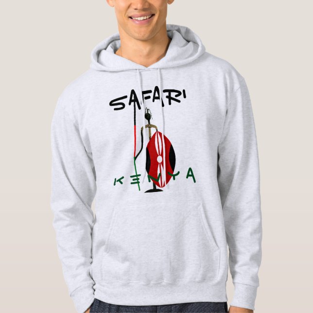 Kenya Tour Safari Maasai Mara Inspirational Art Hoodie (Front)