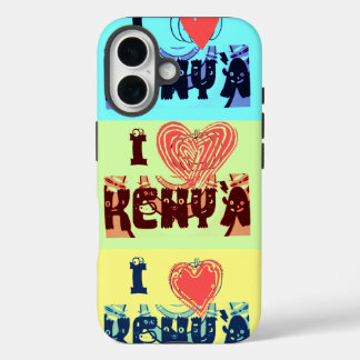 Kenya Travel Souvenir Pop Art Print iPhone 16 Case