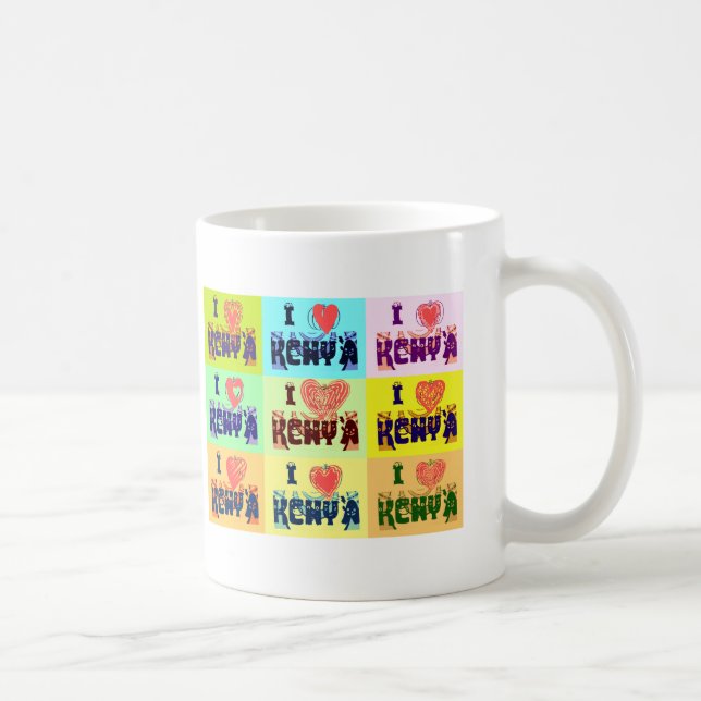 Kenya Travel Souvenir Pop Art Print Coffee Mug (Right)
