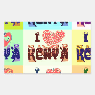 Kenya Travel Souvenir Pop Art Print Rectangular Sticker