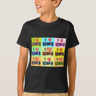 Kenya Travel Souvenir Pop Art Print T-Shirt