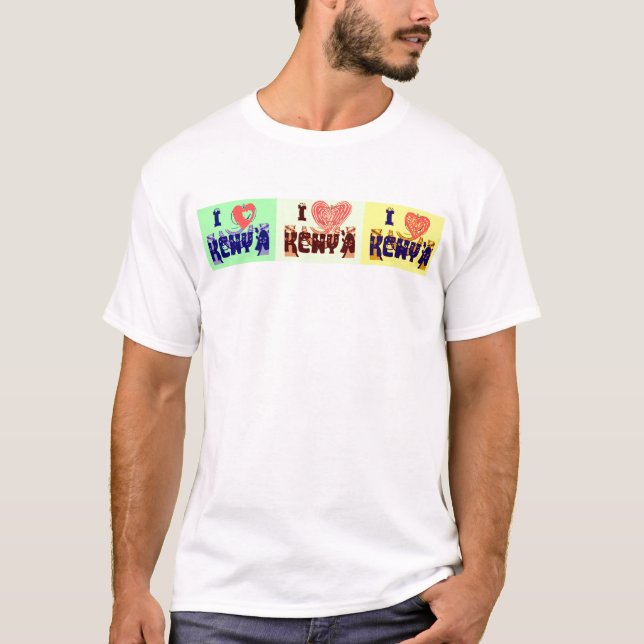 Kenya Travel Souvenir Pop Art Print T-Shirt (Front)