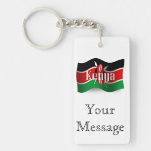 Kenya Waving Flag Key Ring