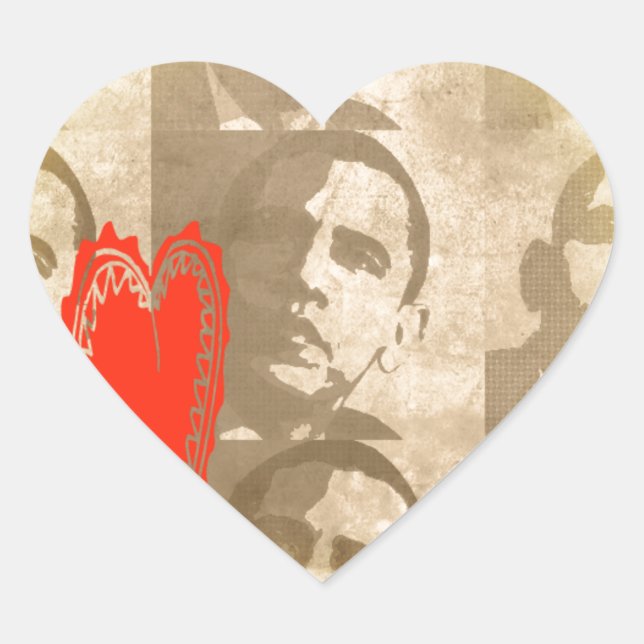 Kenya We Love You Lovely Perspective Art Design Heart Sticker (Front)