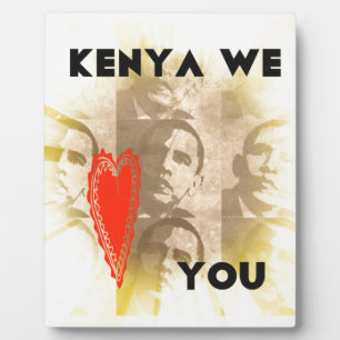 Kenya We Love You Lovely Perspective Art Design Plaque