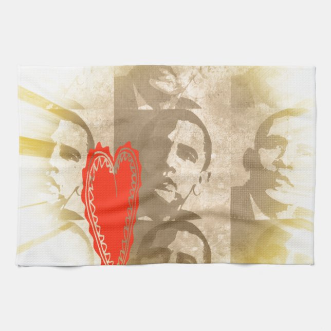 Kenya We Love You Lovely Perspective Art Design Tea Towel (Horizontal)