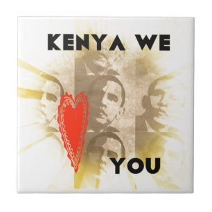 Kenya We Love You Lovely Perspective Art Design Tile