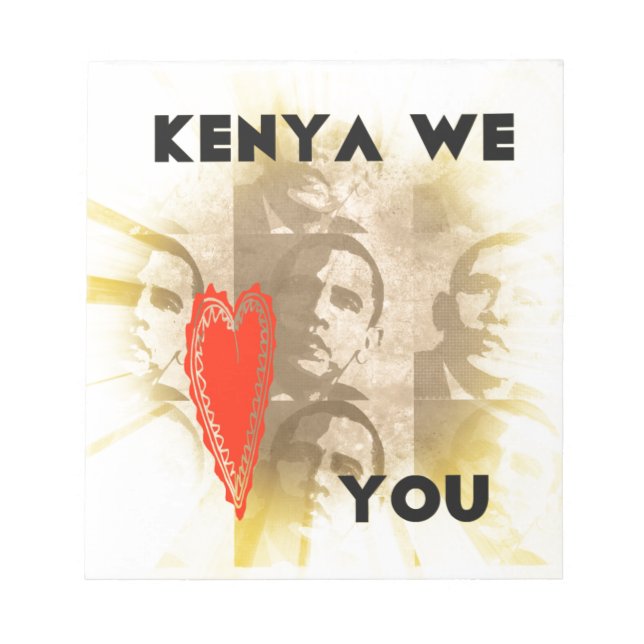 Kenya We Love You Notepad (Front)