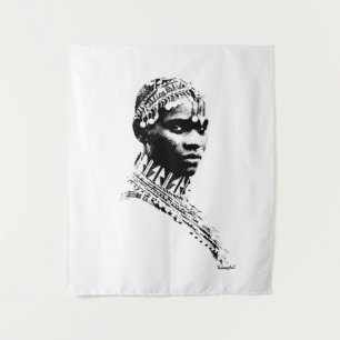 Kenyan Africa Tribal Wedding Bride Tapestry