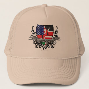 Kenyan-American Shield Flag Trucker Hat