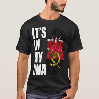 Kenyan And Angolan Mix DNA Heritage Flag T-Shirt