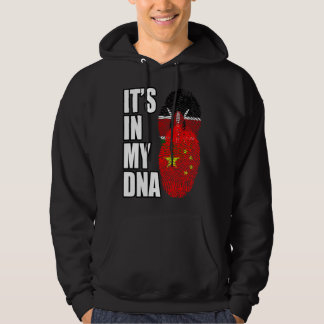 Kenyan And Chinese Mix DNA Heritage Flag Hoodie