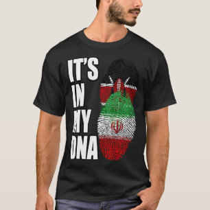 Kenyan And Iranian Mix DNA Heritage Flag T-Shirt