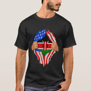 Kenyan Blood Inside Me Kenya Flag Gift T-Shirt