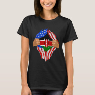 Kenyan Blood Inside Me Kenya Flag Gift  T-Shirt