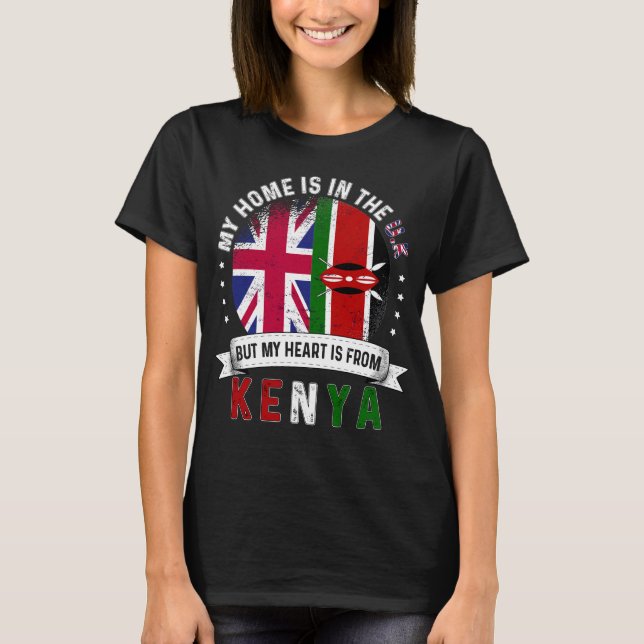 Kenyan British Heart is from Kenya Grown T-Shirt (Front)