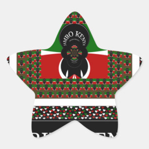 Kenyan Celebration: A Heartfelt Kenyan Welcome Star Sticker