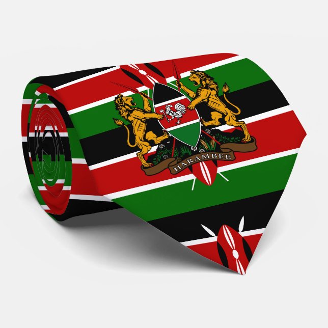 Kenyan Flag & Coat of Arms, Flag of Kenya Tie (Rolled)