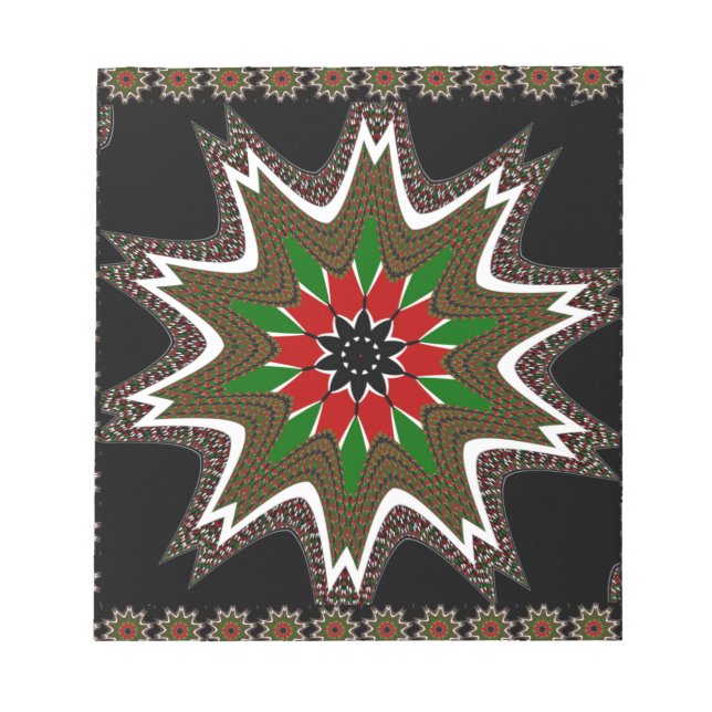 Kenyan Flag Colours Art Print/Graphic Notepad (Front)