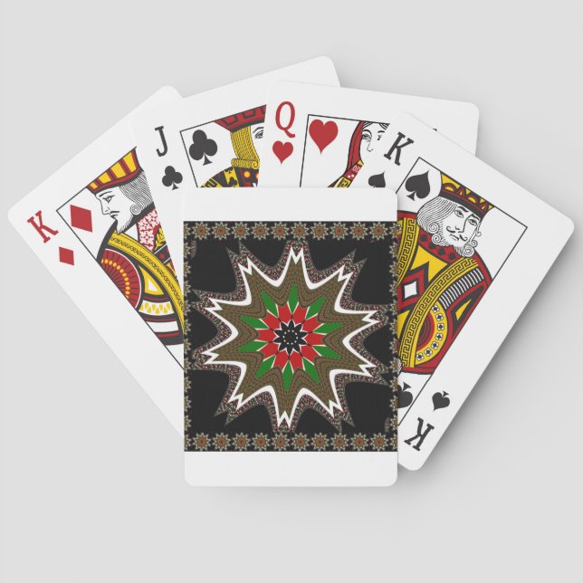 Kenyan Flag Colours Art Print/Graphic Playing Cards (Back)