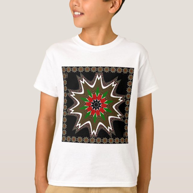 Kenyan Flag Colours Art Print/Graphic T-Shirt (Front)