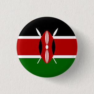 Kenyan Flag, Flag of Kenya 3 Cm Round Badge