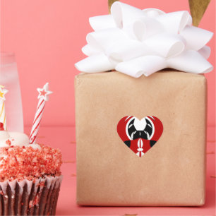 Kenyan Flag Heart Sticker