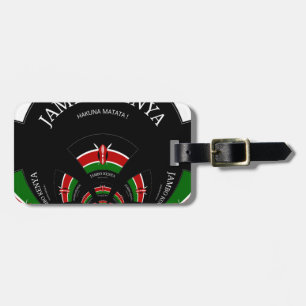 Kenyan Flag Inspired Jambo Welcome Design Art  Luggage Tag