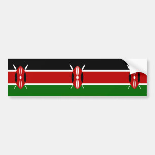 Kenyan Flag (Kenya) Bumper Sticker