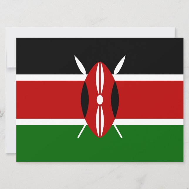 Kenyan Flag (Kenya) Card (Front)