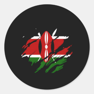 Kenyan Flag Kenya Classic Round Sticker
