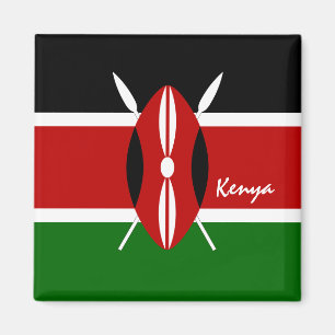 Kenyan flag & Kenya holiday, travel /sports Magnet