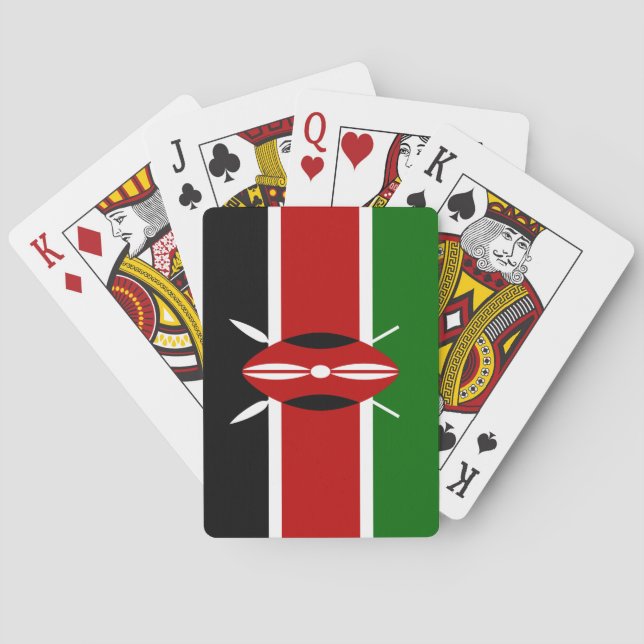 Kenyan Flag (Kenya) Playing Cards (Back)