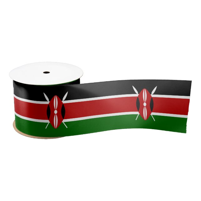 Kenyan Flag (Kenya) Satin Ribbon (Spool)