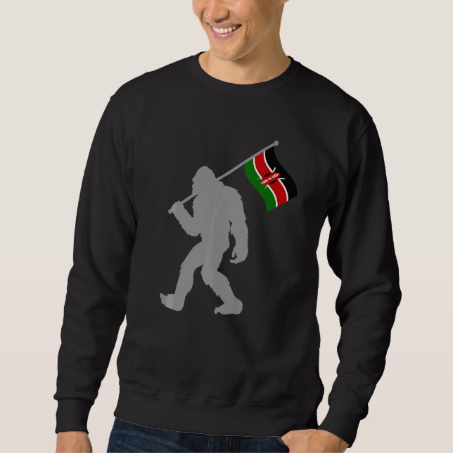 Kenyan Flag On Kenya Flag Sweatshirt (Front)