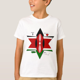 Kenyan Flag Safari Design: Bucket List T-Shirt